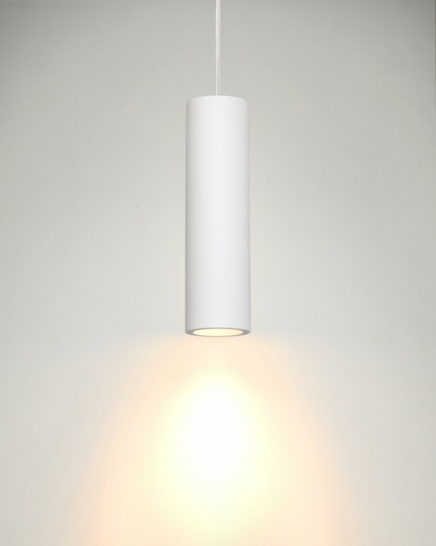 Lucide GIPSY - Závesné svietidlo - Ø 7 cm - 1xGU10 - Biele